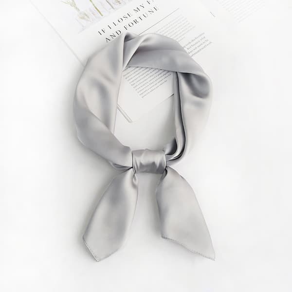 Elegant firkantet tørklæde LightGrey LightGrey