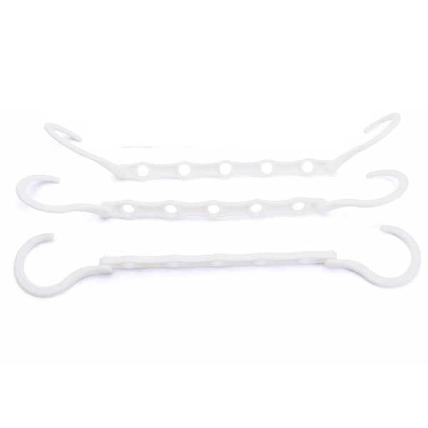 Multifunktionell femhålshängare 3-pack Vit