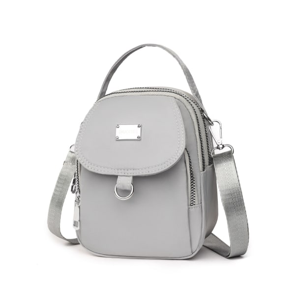 Crossbody-Väska i Tre Lager för Kvinnor Grå