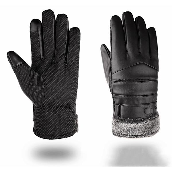 Varme vinterhandsker til touchscreen 1 par Black Black