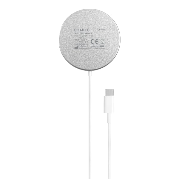 Magnetic wireless charger, iPhone 13/14/15/16, USB-C, wh/si