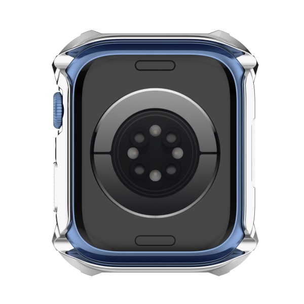 Heltäckande skyddsfodral för Apple Watch 7/8/9 generationer Silver 45 mm