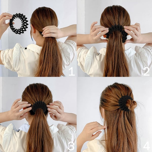 Kvinder Fuglerede Hair Bun Klo Clips Sort
