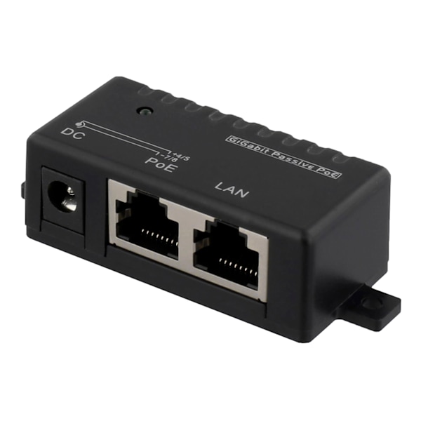 PoE Gigabit injector for PoE/PoE+, 1000Mbps, 48V/1A, black