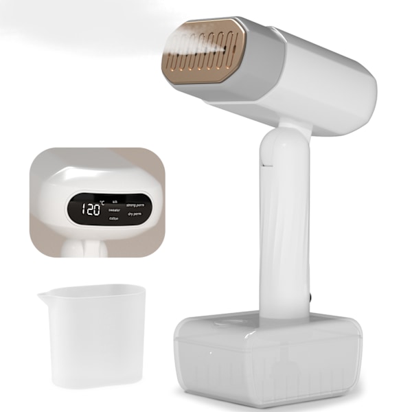 Bærbart foldbart elektrisk strygejern White White