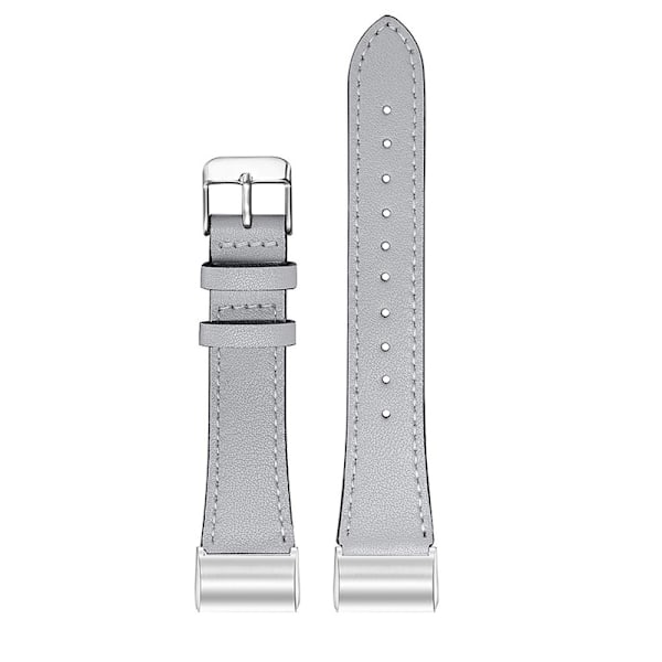 Armband i äkta läder för Fitbit Charge 3/4 Grå
