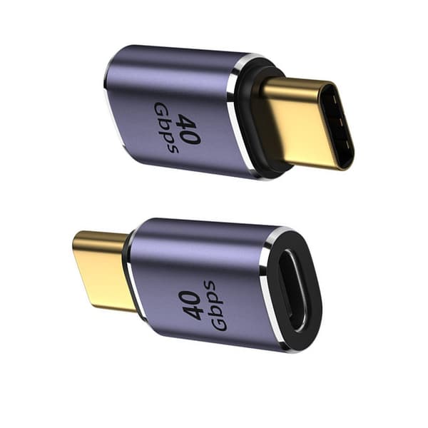 TYPE-C Hun til TYPE-C Han Adapter - Direkte - 2 stk.
