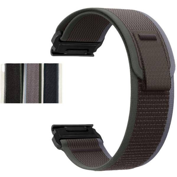 Pikakiinnityksellinen nailonranneke Garmin Fenix 8/7X Pro/6X5X965 -älykelloille 26 mm