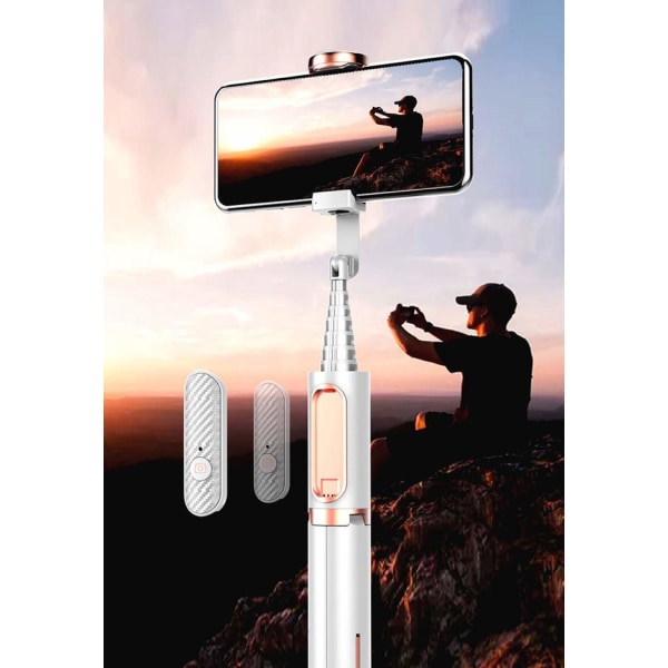 Selfiepinne / Tripod Aluminium - utdragbar och med fjärrkontroll