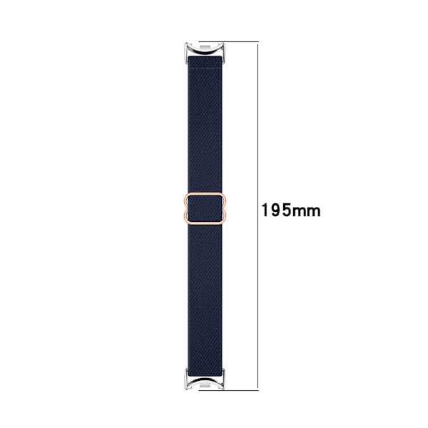 Xiaomi Mi Band 9/8/NFC Åndbar Nylon Urrem Sort