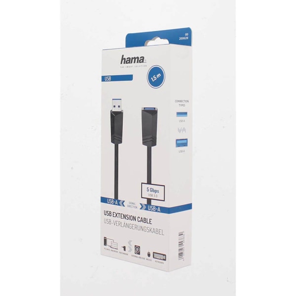 Kabel USB-förlängning 3.0 5 Gbit/s 1.5m Svart