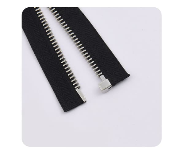 Silver Zipper Top & Bottom Stops (10 Set) - Storlek 5