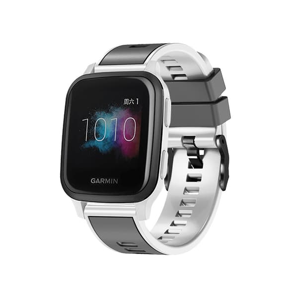 Silikoninen kellon ranneke Garmin Venu 2 -sarjalle White+Grey Select White+Grey Select