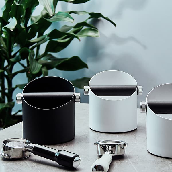Kaffeknacklåda i stål White White