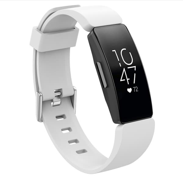 Premium silikone udskiftningsrem til Fitbit Inspire serien White White