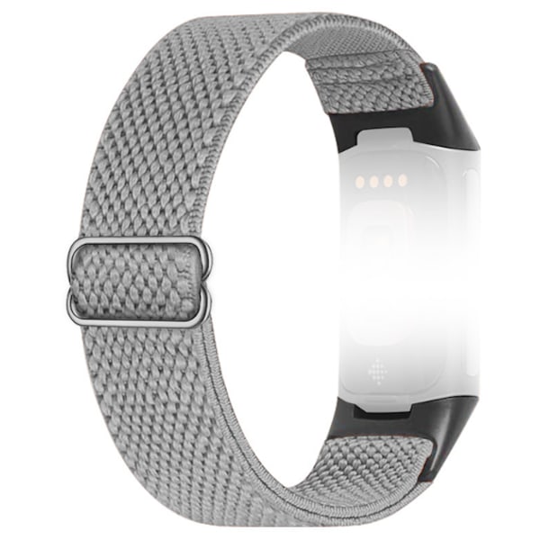 Nailonranneke Fitbit Charge 5/6 -kellolle Vaalean harmaa