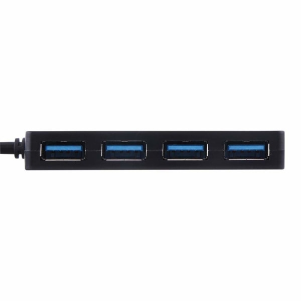 INF USB 3.0 hub med 4 portar Svart