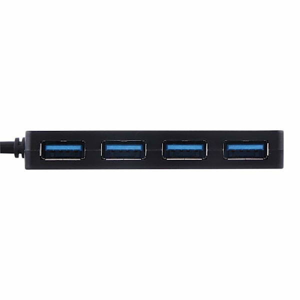 USB 3.0 hub med 4 portar Svart