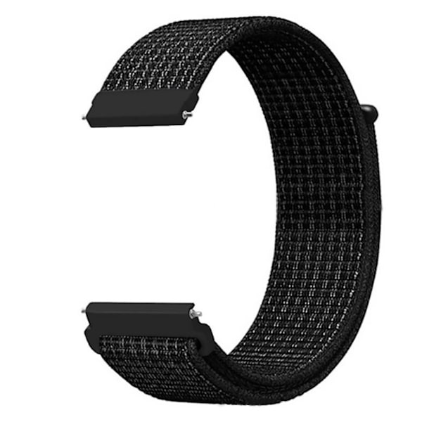 Nylon klockarmband för Samsung Watch 4/5/6 & Huawei GT4 Svart 22 mm