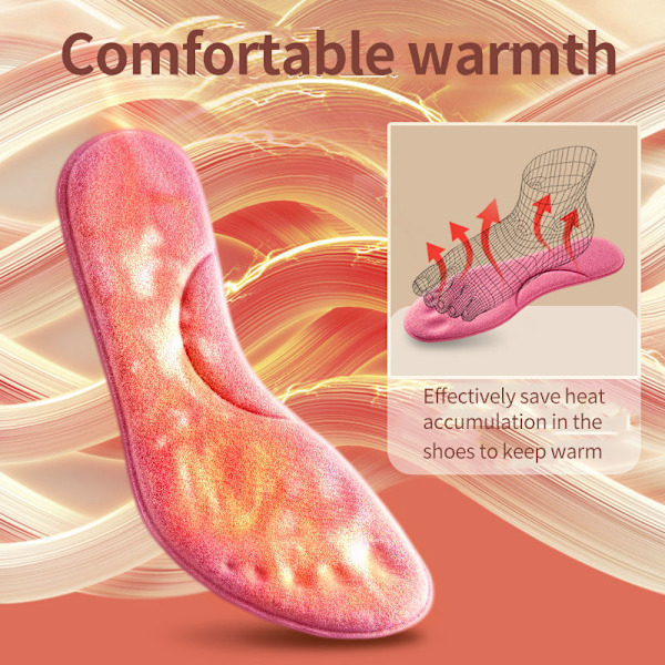 Självuppvärmande innersula med konstant temperatur 1 par Fuchsia 39/40