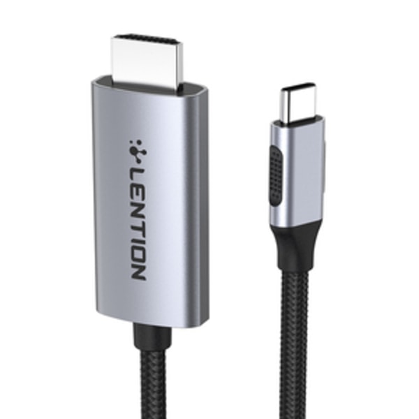 Lention CU707 USB-C - HDMI 2.0 -kaapeli, 4K60Hz, 1Gbps, 3m (harmaa)