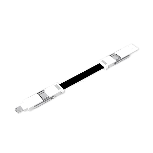 6-in-1 Monitoiminen Avaimenperä Datakaapeli - Black Black