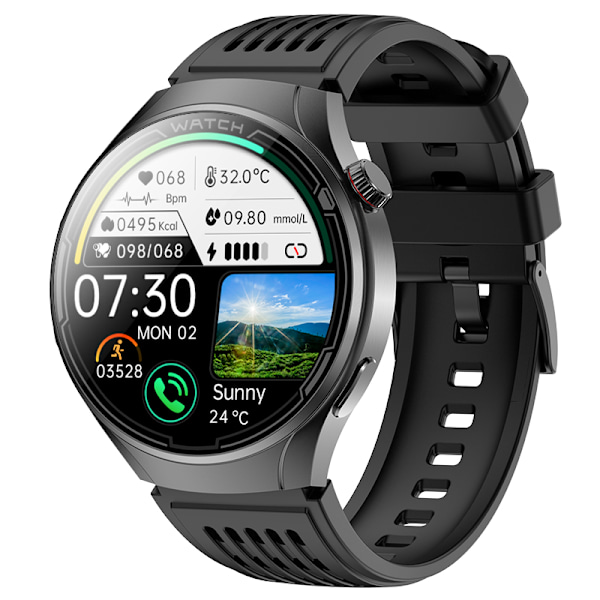 Smartwatch med søvnhjælp og massage Black Black