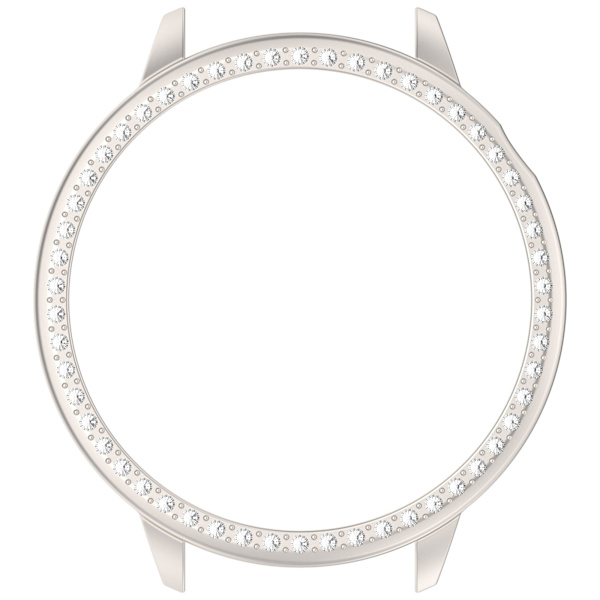 Skyddsram med Enkel Rad Strass för Oneplus Watch 3 43mm - Silver PC-material, Elegant Design