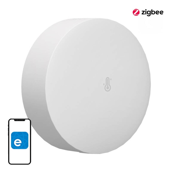 ZigBee Sonoff SNZB-02P smart temperatur- og fugtighedssensor (rund)