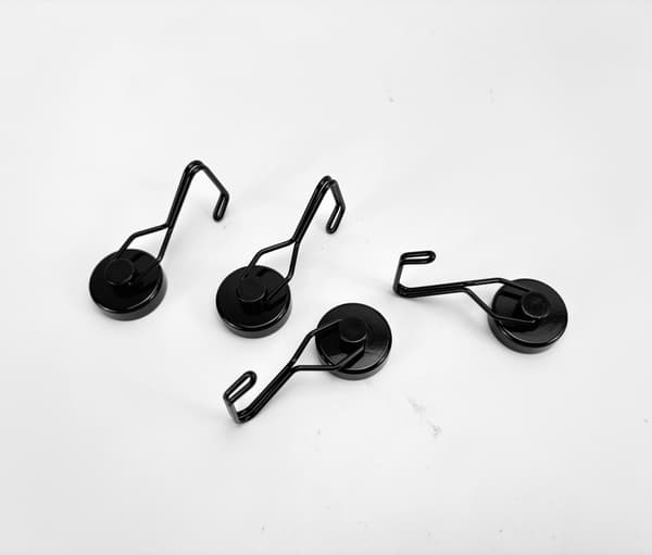 4-pack magnetiska roterande krokar för kylskåp, 360° roterbara