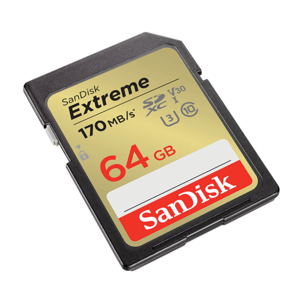 SDXC Extreme 64GB 170MB/s UHS-I C10 V30 U3