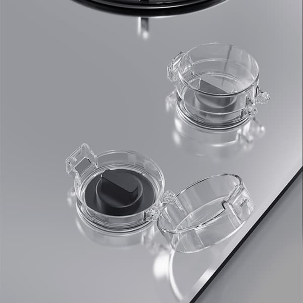 Gasspisrattskydd - ABS svart barnsäker roteringsskydd för vred, 2-pack, kompakt 8.98cm x 5.43cm x 6cm för kökssäkerhet