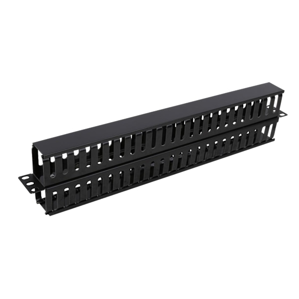 19" cable management, metal/plastic, double sided finger