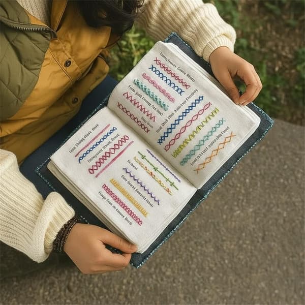 90-Delars DIY Broderikit med Stygnbok - Komplett Handsömnadsstartkit