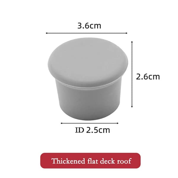 6-pack Silikonflaskproppar - Återanvändbara Vinkorkar för Försegling och Bevarande av Drycker Grey Grey