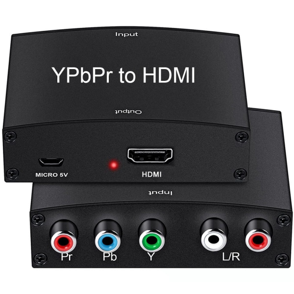 INF HD video konverter - YPbPr och L/R Audio till HDMI-omvandlare
