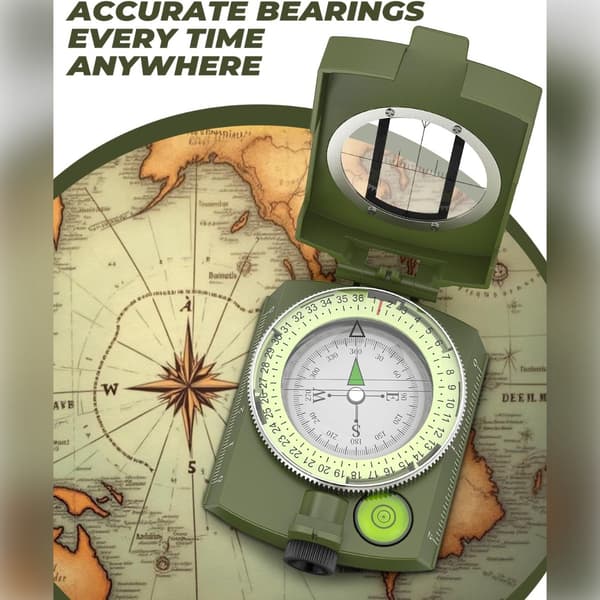 Højpræcist metalkompas med optisk målsigte til camping, vandreture og udendørs navigation Camouflage Camouflage