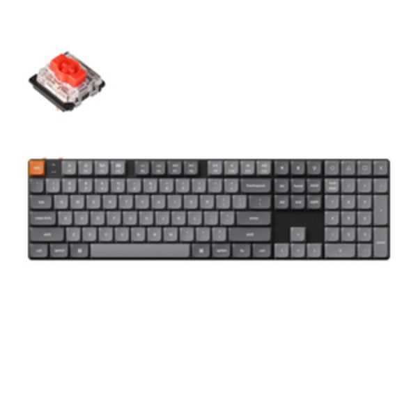 Keychron K5 Max RGB Red Switch Langaton matalaprofiilinen näppäimistö (musta) [K5M-H1]. musta, Harmaa