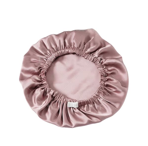 Dobbeltlags sovehætte i 100% silke til kvinder DustyPink DustyPink