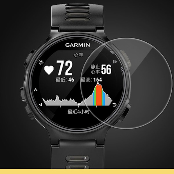 Skärmskydd i härdat glas för Smartwatch (2-pack) Garmin Forerunner 735