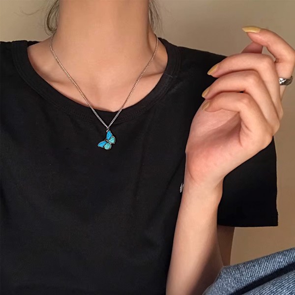 Fjärilshänge Halsband Flerfärgad