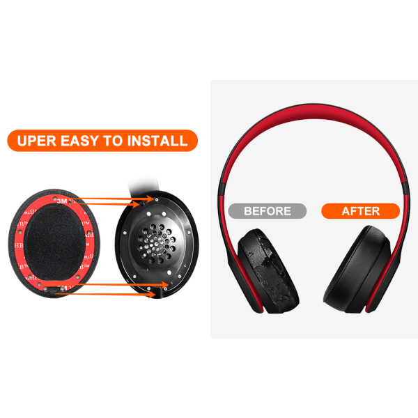 INF Ørepuder til Beats Studio 2.0 1 par Sort