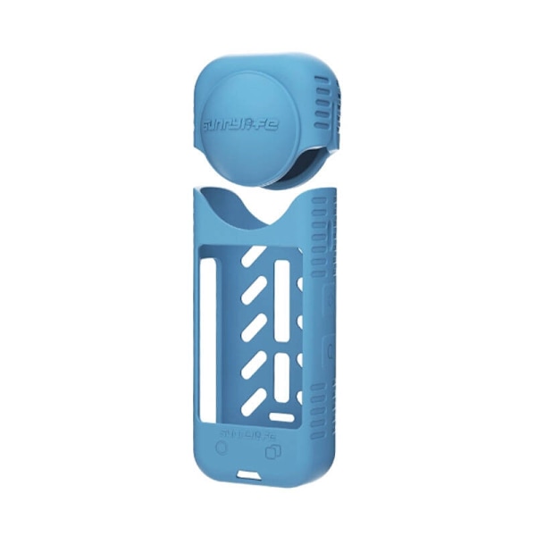 Silikonskyddsfodral + linsskydd Sunnylife för Insta360 X4 (blå)