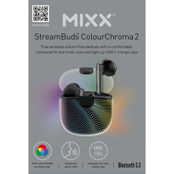 Hörlur Colour Chroma 2 In-Ear TWS Svart
