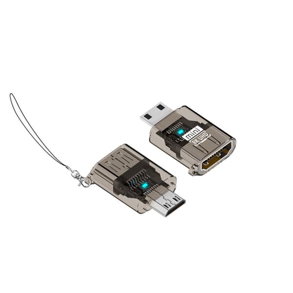 USB-C til HDMI-adapter 2-pack – 8K@60Hz HDMI 2.1 med HDR 12-bit, PC-hus til laptops, tablets og telefoner, til streaming og præsentationer, plug-and-p Black