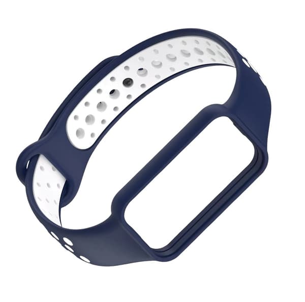 Stilfuldt Bånd til Redmi Band 2 White+Blue White+Blue