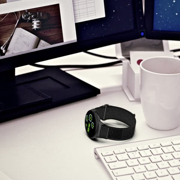 Google Pixel Watch 3 Trail udendørs nylonrem Black+Grey 41 mm Black+Grey 41 mm