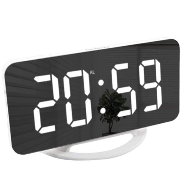 Digital väckarklocka med spegelyta 3 ljusstyrkor RGB färger