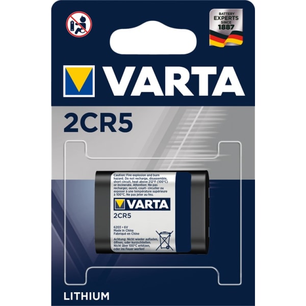 2 CR 5 (6203) batteri, 1 st. blister