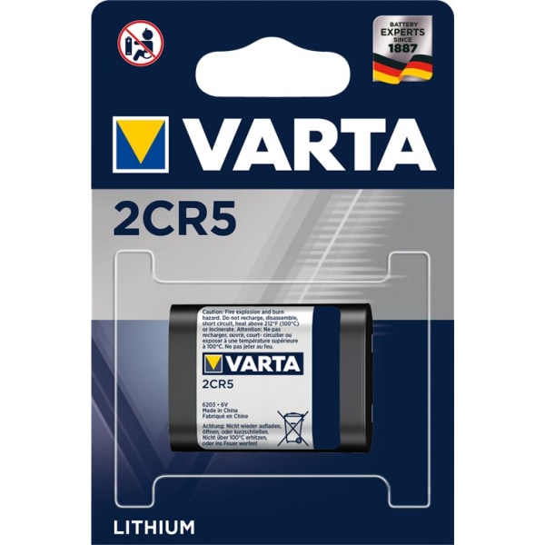 Varta 2 CR 5 (6203) batteri, 1 st. blister